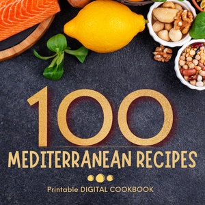 Mediterranean Diet Recipes, Recipe Book Mediterranean Cookbook, Easy Recipes Healthy Diet, Breakfast Lunch Dinner Recipes - Printable PDF