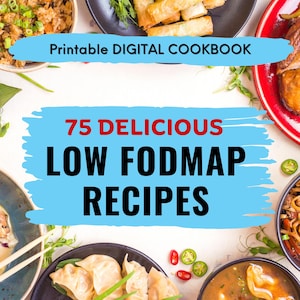 75 Low Fodmap Recipes Digital Cookbook IBS Friendly Meal Guide Printable Gut Health Recipes For Bloating Relief Digestive Detox Diet PDF