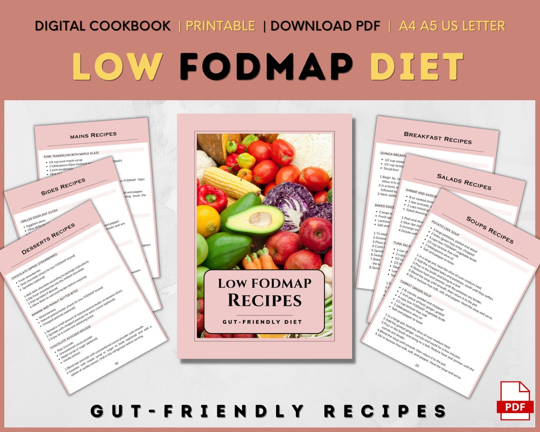 75 Low Fodmap Recipes, Fodmap Diet for IBS PDF, Easy Gut Health Recipes ...