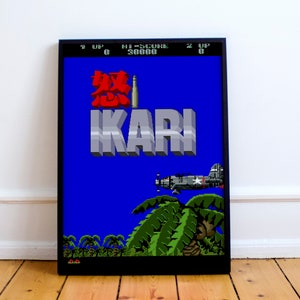 Ikari Warriors Japanese Arcade Retro Gaming Machine Print, Wall Art, Game Print, Pixel Art, Retro Gamer, Gaming Gifts, Gamer Gift