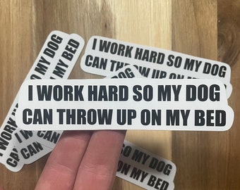 Grappige hond sticker hond overgeven sticker - sticker bundel