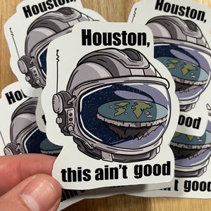 Flat Earth Sticker Funny Astronaut Sticker - Sticker Bundle