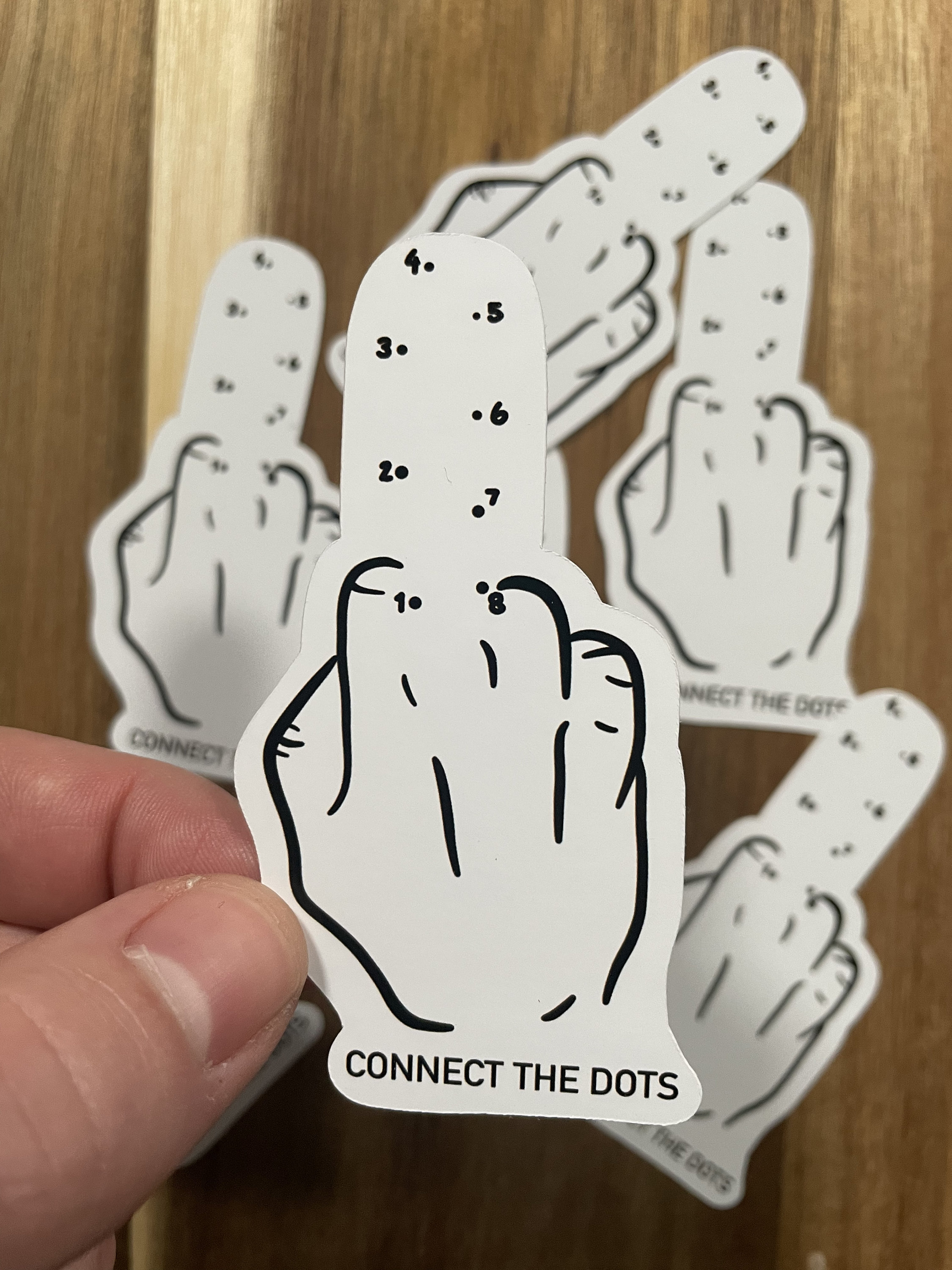 Middle Finger Sticker Connect the Dots Funny Sticker - Etsy