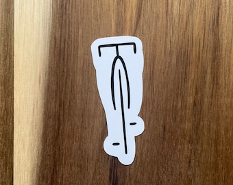 Minimalistische racefiets sticker
