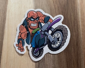Pegatina de Cartoon Dirt Biker