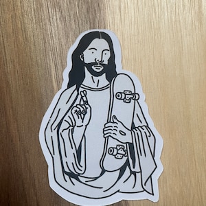 Jesus T-pose With Skateboard Everclear Meme Crewneck 