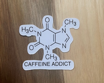 Sticker Cafeïne Addict Sticker Cafeïne Chemical