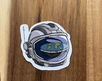 Grappige Flat Earth Sticker