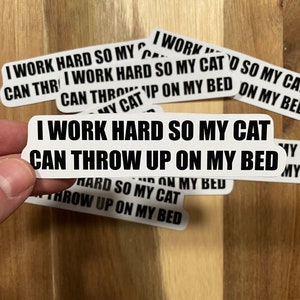 Funny cat sticker funny cat throw up sticker - Sticker Bundle