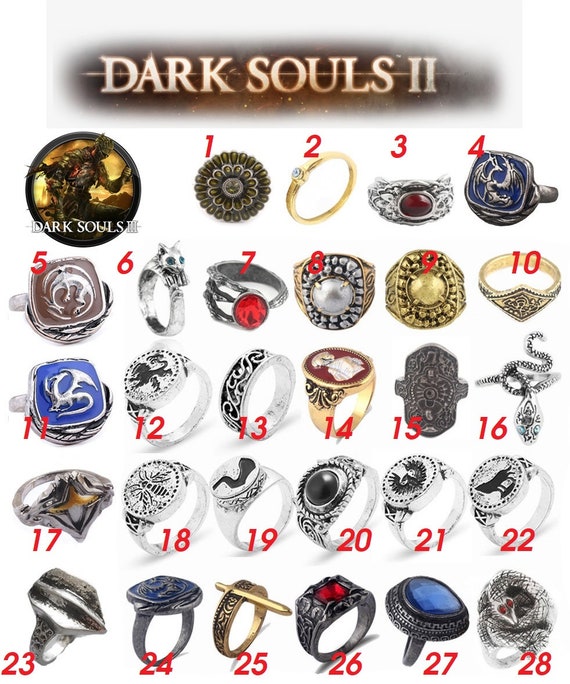 Video Game Dark Souls Rings Size 11 Gamers Etsy Canada