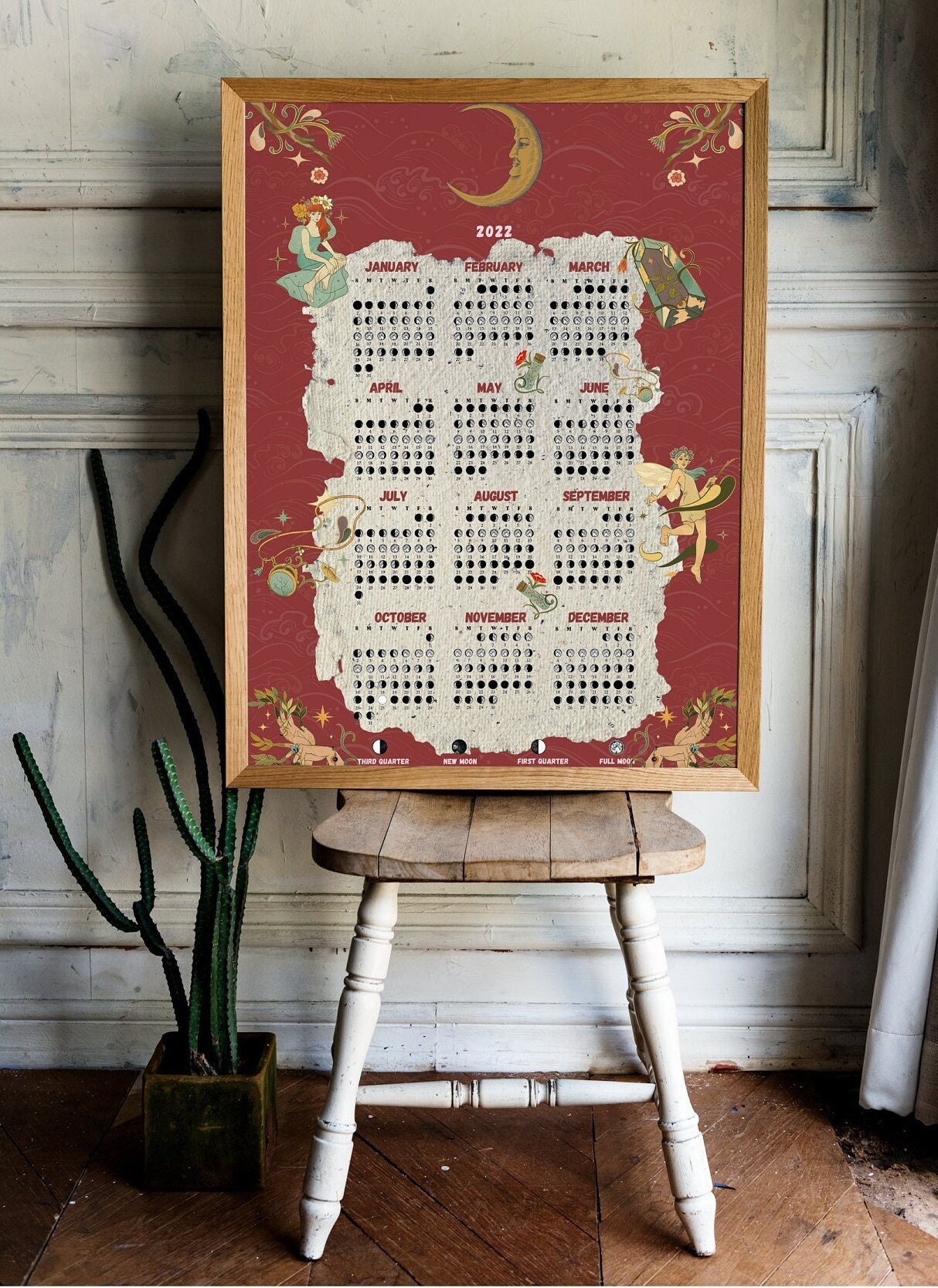 Printable Calender With Lunar Chronicles Lunar Calendar | Etsy