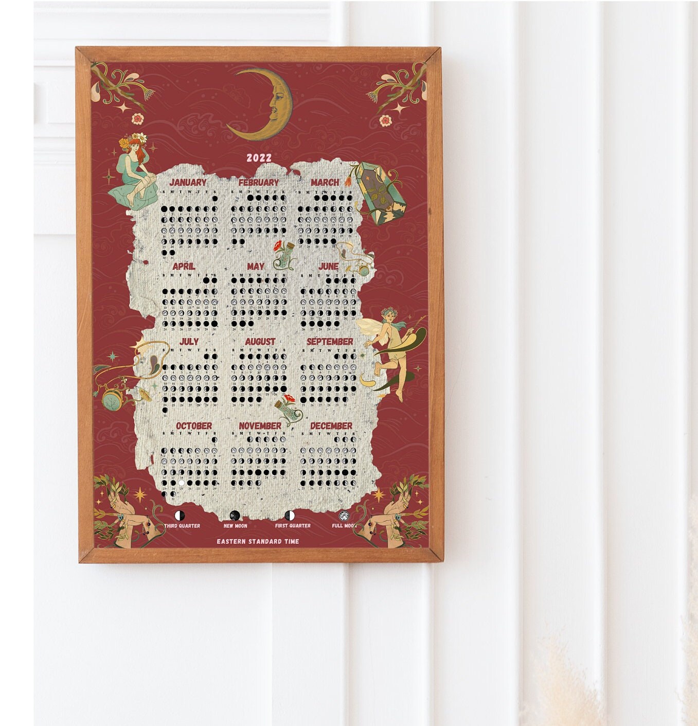 Printable Calender With Lunar Chronicles Lunar Calendar | Etsy