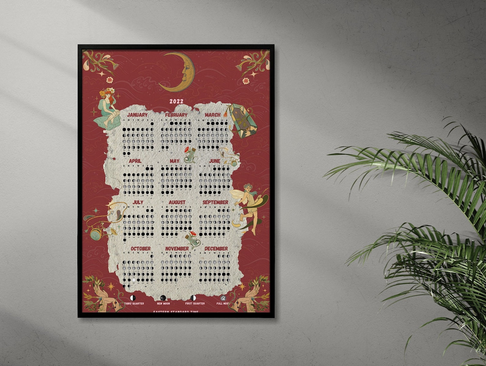 Printable Calender With Lunar Chronicles Lunar Calendar | Etsy