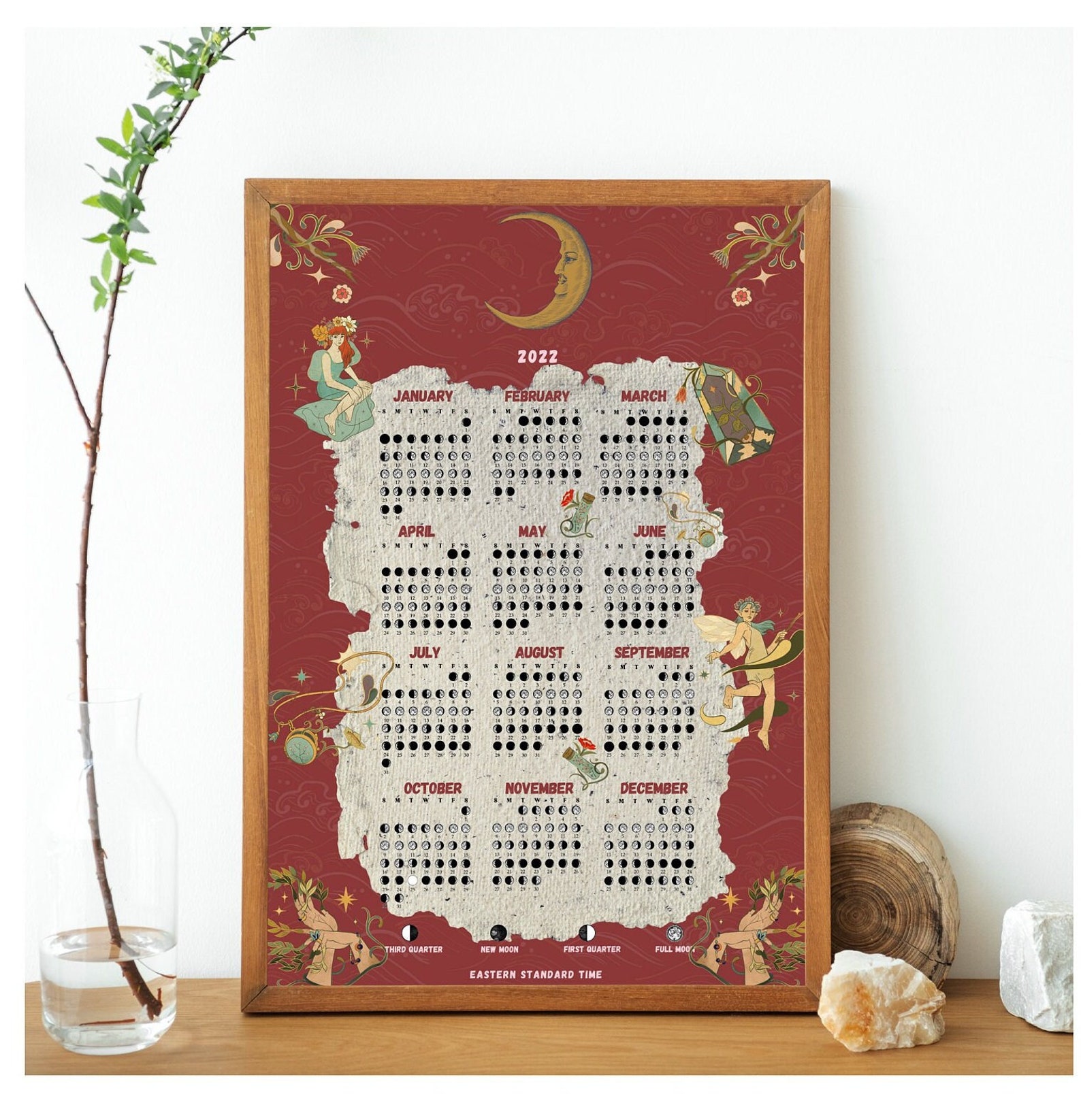Printable Calender With Lunar Chronicles Lunar Calendar | Etsy