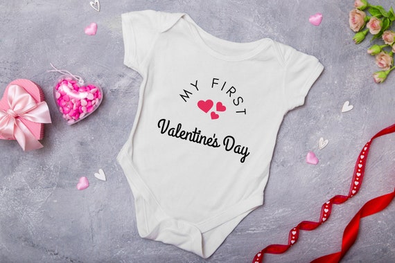 My First Valentines Day Baby Onesie SVG