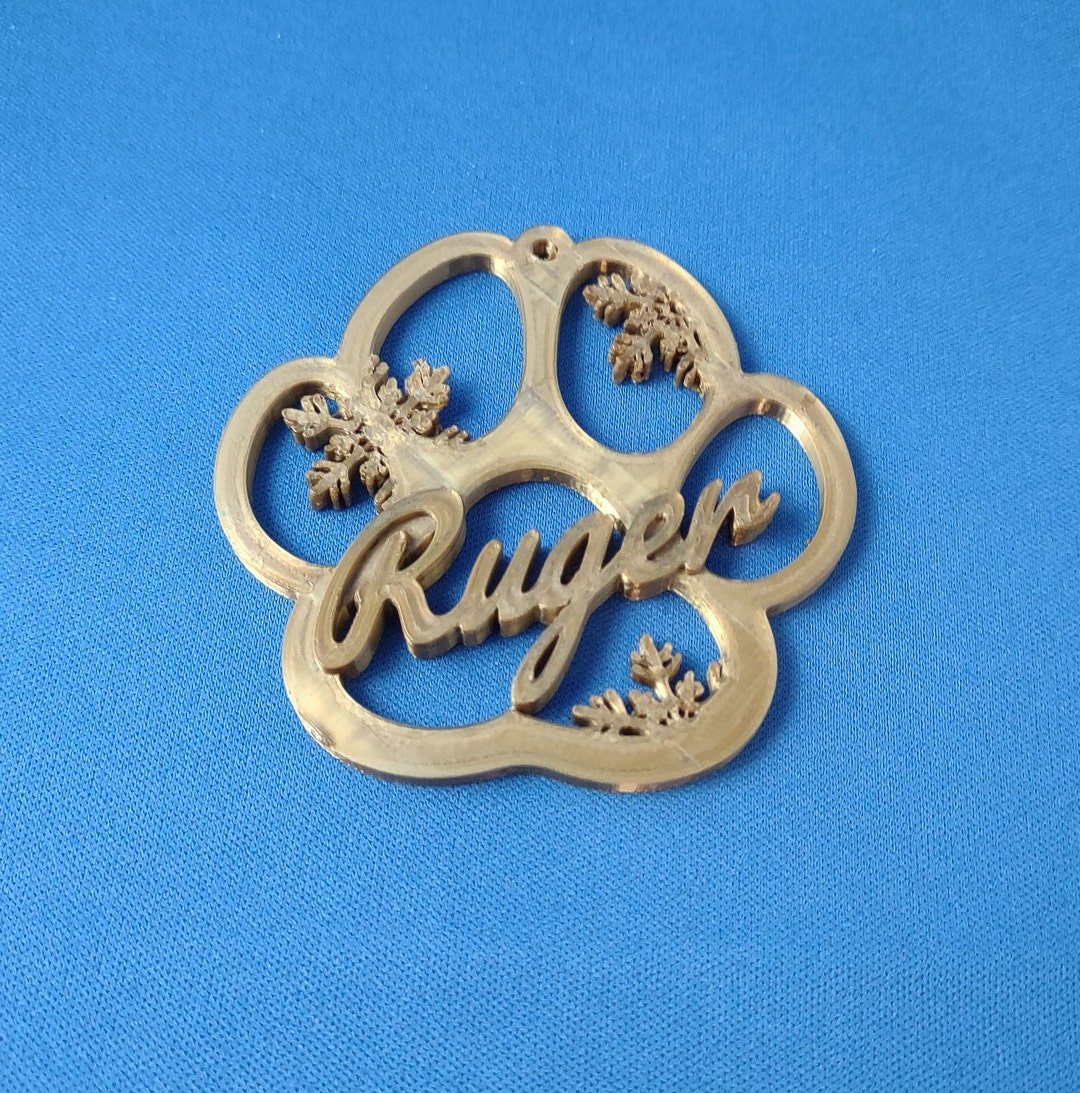 Custom Dog Paw Christmas Ornament main image 0