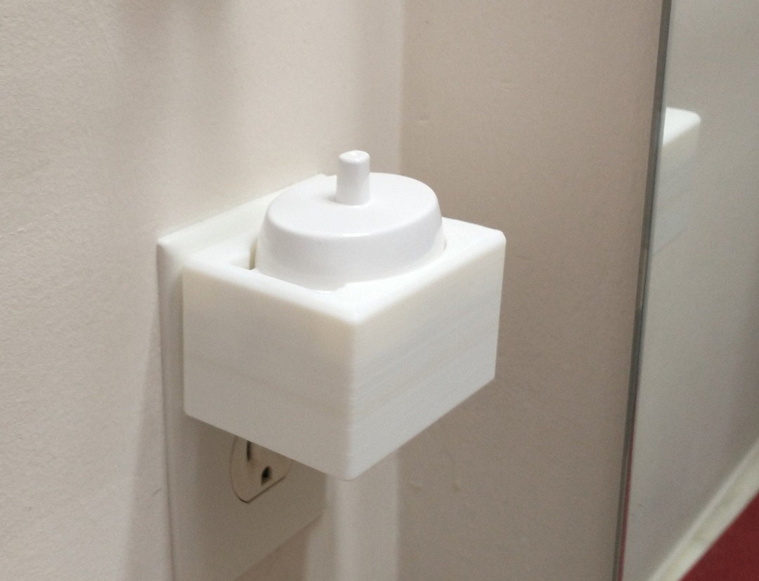 Braun Oral B Electric Toothbrush Charger Holder, Mounts to Outlet Cover