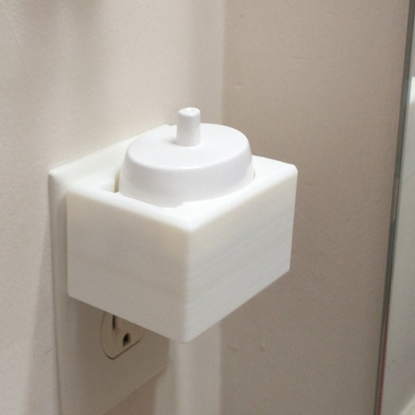 Braun Oral B Electric Toothbrush Charger Holder, Mounts to Outlet Cover, Cord Hider. FREE SHIPPING