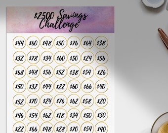 2500 Savings Challenge tracker
