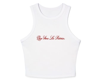 Que Viva La Puteria - Racerback Crop Top | Casual Summer Style, Gym Outfit, Daily Wear, Festival Top, Gift for Her