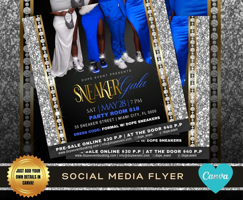 blue-sneaker-ball-party-flyer-sneaker-gala-soiree-invitation-etsy