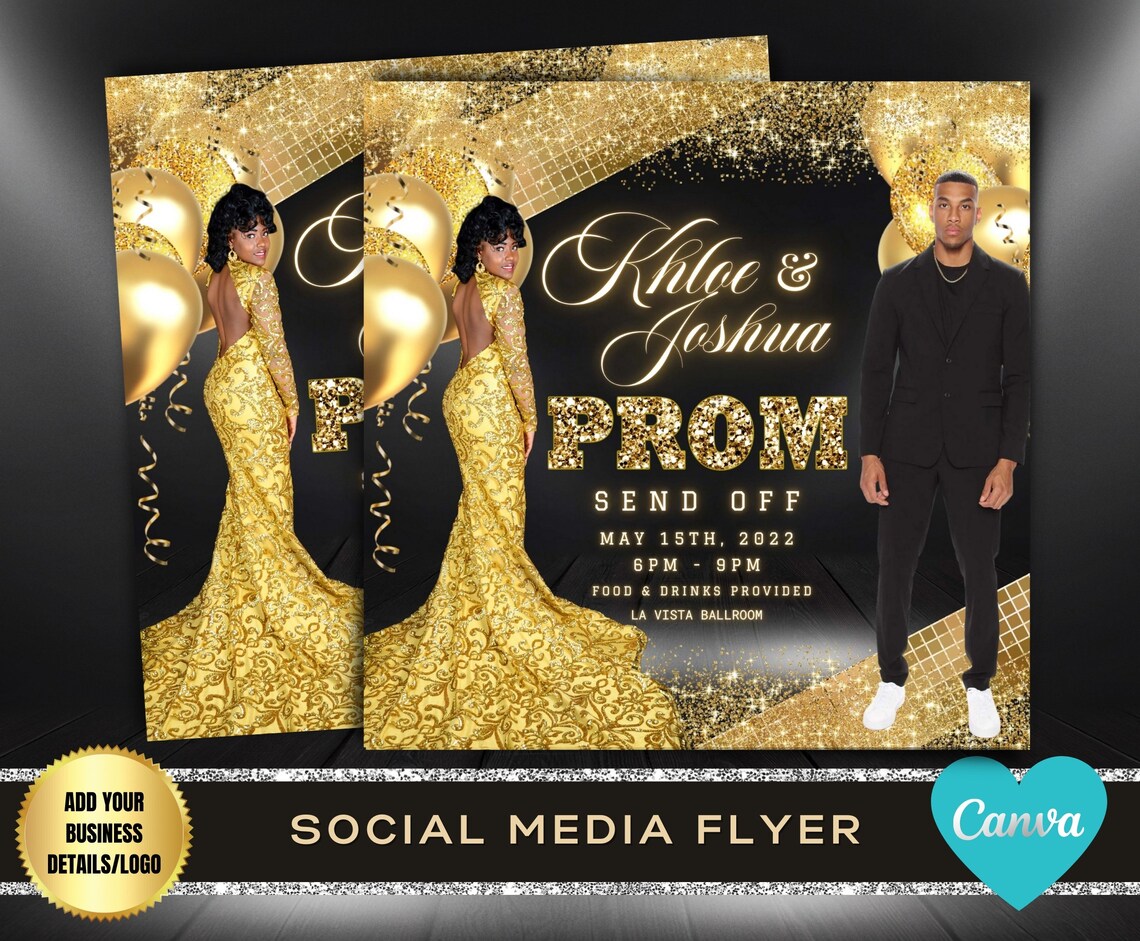 PROM INVITATION FLYER Prom Send Off Flyer Couple Send Off Etsy