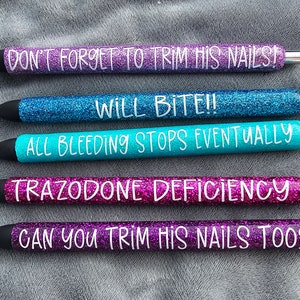 Veterinarian Glitter Gel Pens | Vet Office Humor