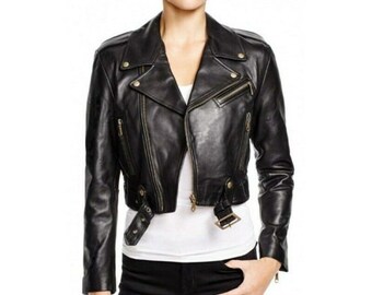 cropped jacket leather