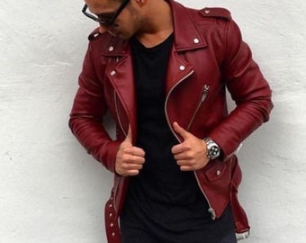 dark red jacket men