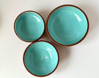 Handmade Small Sea-Blue Bowls: For Tapas, Trinkets, Jewelry, Mise en Place.