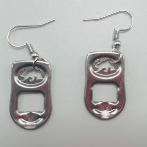 Red Bull Tab Recycled Aluminum Can Earrings