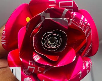 Red Bull Spiced Pear Recycled Aluminum Can Rose