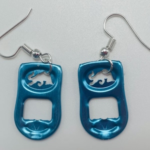 Red Bull Blue Tab Recycled Aluminum Can Earrings