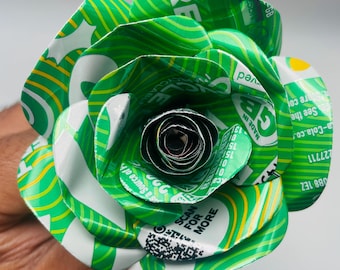 Sprite Recycled Aluminum Can Rose
