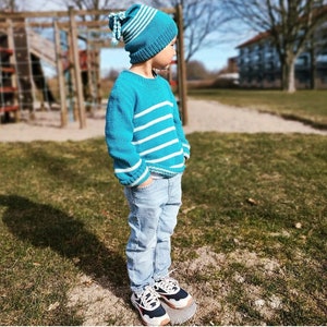 Hand Knitted Kids Pullover and  Beanie Set, Boy&#39;s Clothing_Made to Order