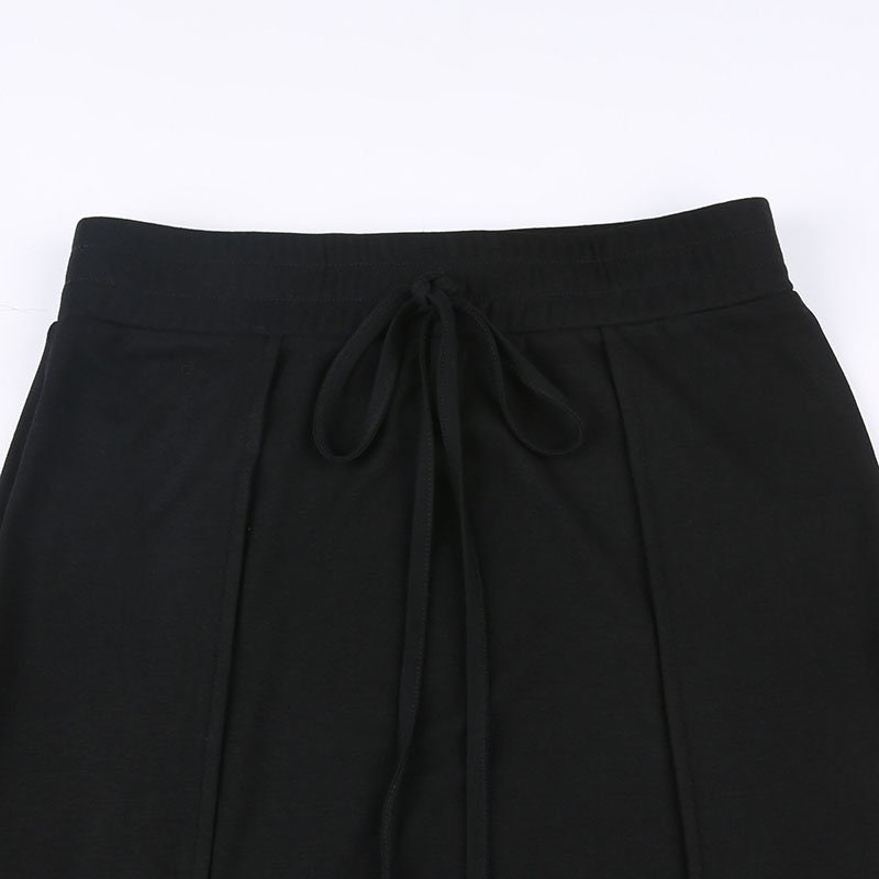 High Waist Black Long Skirt - Etsy
