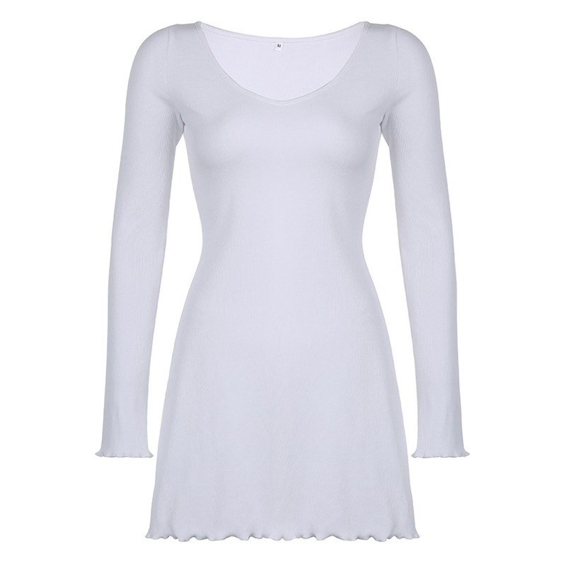 Wide Collar Frill Lace Mini Dress