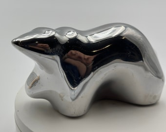 Vintage signierte 1970er Jahre Hoselton Aluminium Eisbär Skulptur Figur