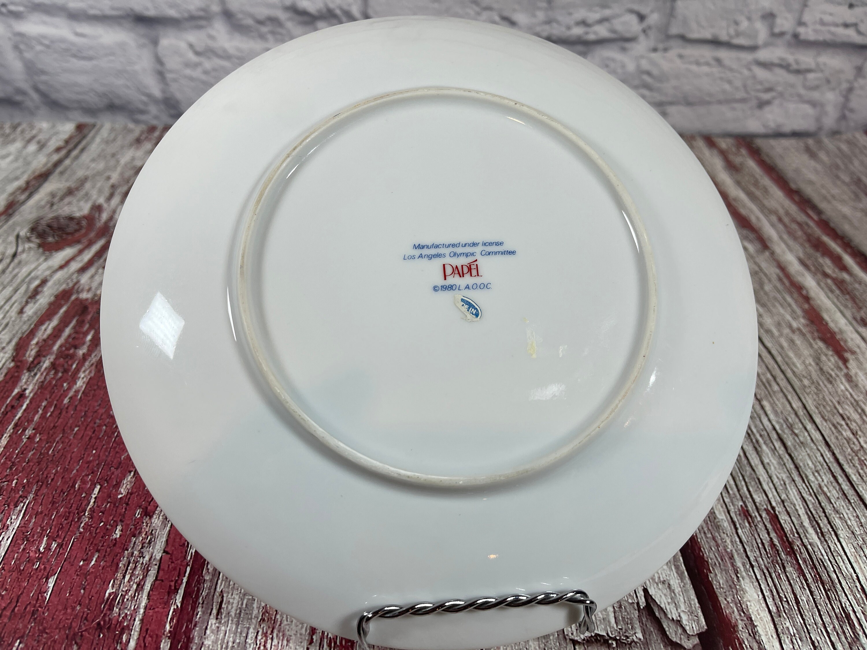 Assiette Vintage JO Los Angeles 1984 - Sam The Olympic Eagle - PAPEL Japan