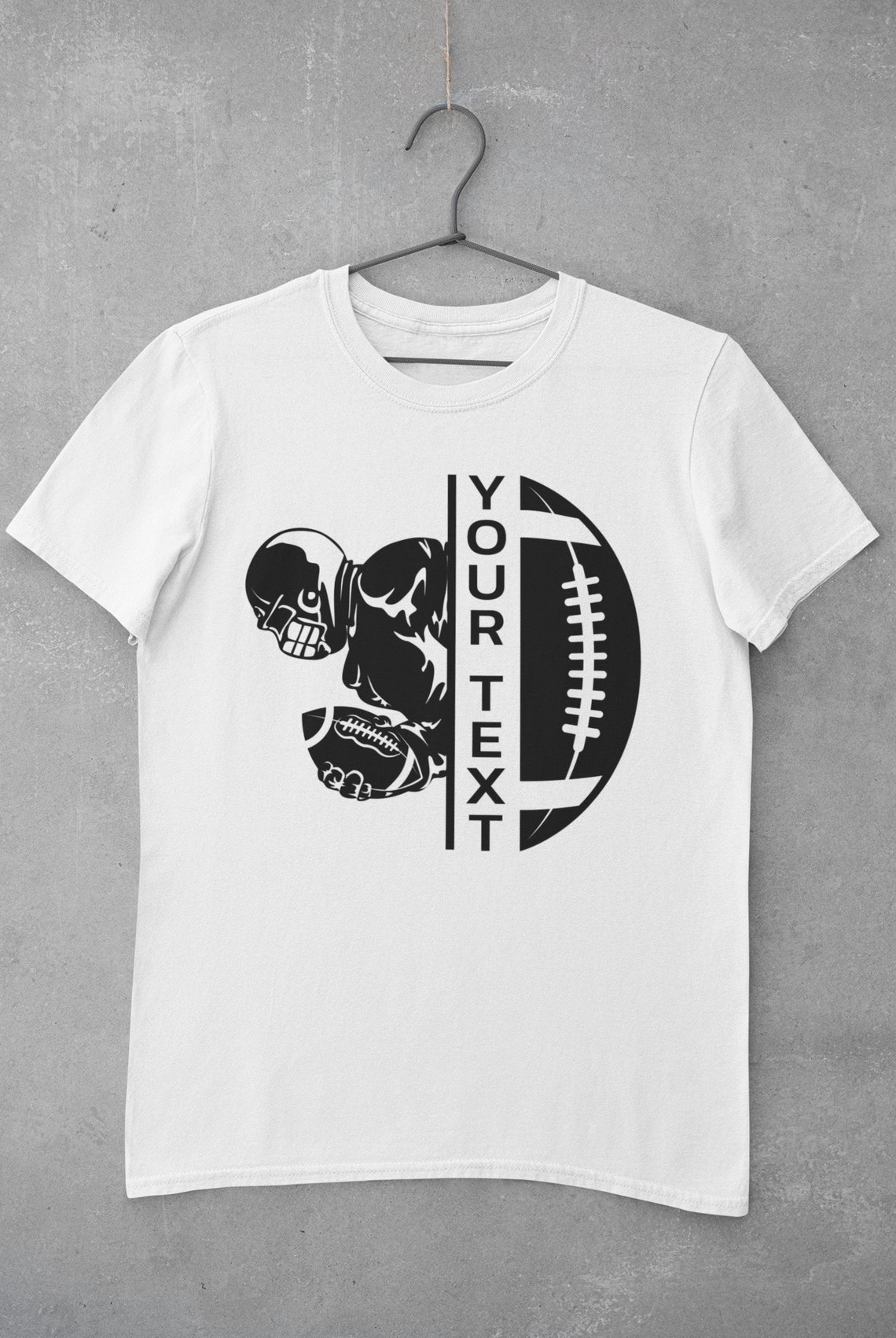 Half Football Half Player Svg Half Football Svg Football Etsy