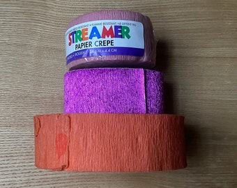 Party Streamers Crepe Paper Lot of 3