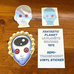 TIVA & More La Planète Sauvage (Fantastic Planet) Bundle Semi-transparent Vinyl Sticker Vending Machine Style Temporary Tattoo RARE Madlib