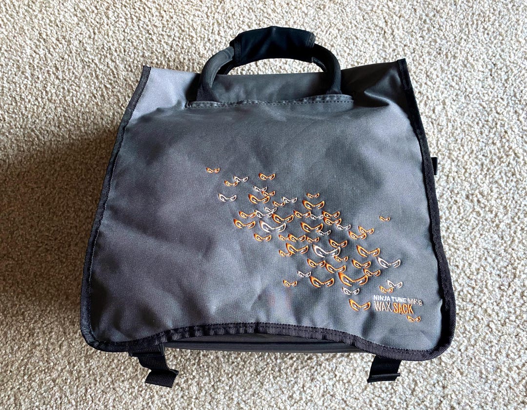 Ninja Tune Records Wax Sack MK 3.5 Vinyl Gig Bag Grey Orange