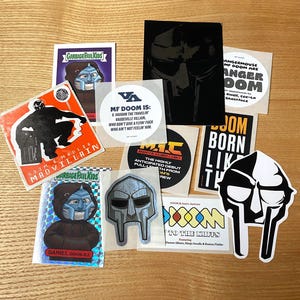 MF DOOM Rare Sticker / Ephemeral Pack Villain Metalface Madvillain Hip Hop Madlib Quasimoto Monsta Island Czars King Geedorah