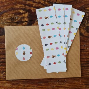 12 Aufkleber Set Ostern Ostereier Osterhase  12 Aufkleber zum verschenken Anhänger Grußkarte Ostern
