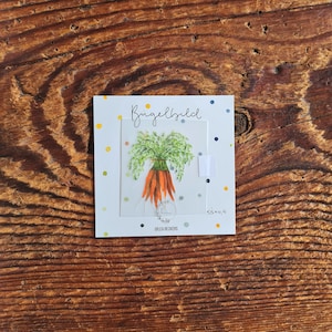Bügelbild Karotten Idee Geschenk Gemüse Gruß Glückwunsch Aufkleber Geschenk