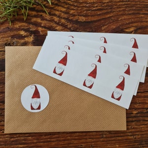 12 Aufkleber Set Nikolauawichtel 12 Aufkleber zum verschenken Anhänger Advent Weihnachten Christmas Geschenk