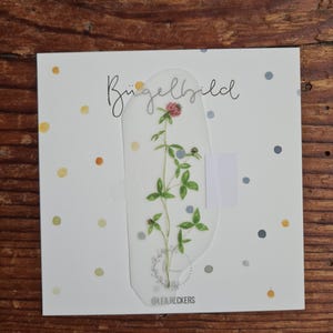 Bügelbild Klee Idee Geschenk Wildblumen Gruß Glückwunsch Aufkleber Geschenk T-Shirt