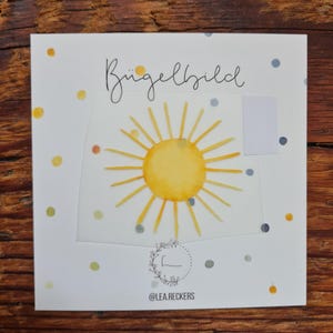 Bügelbild Zitrone Idee Geschenk Wildblumen Gruß Glückwunsch Aufkleber Geschenk
