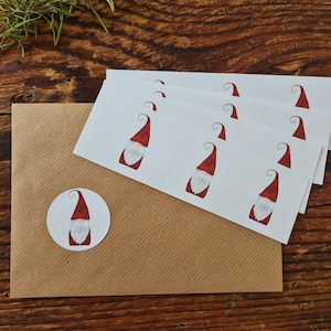12 Aufkleber Set Nikolaus Wichtel 12 Aufkleber zum verschenken Anhänger Advent Weihnachten Christmas Geschenk